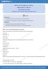 Đề thi học kì 2 Lịch sử và địa lí 7 KNTT - Đề số 1